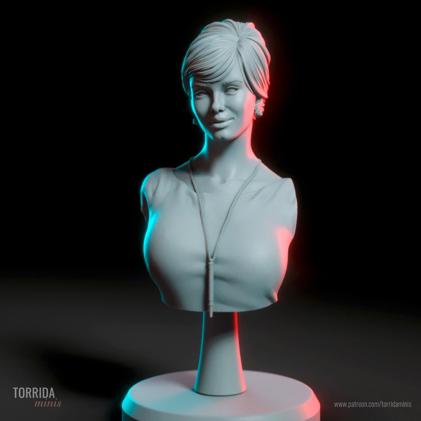 Estatua y miniatura de pin-up