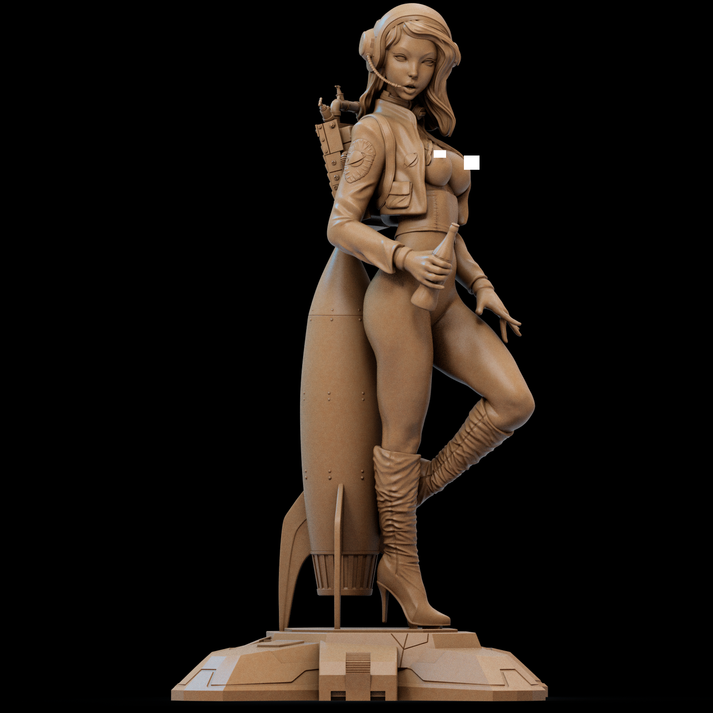 Retro Pinup Astronaut - CA 3D Studios