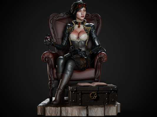 Estatua y miniatura de pin-up