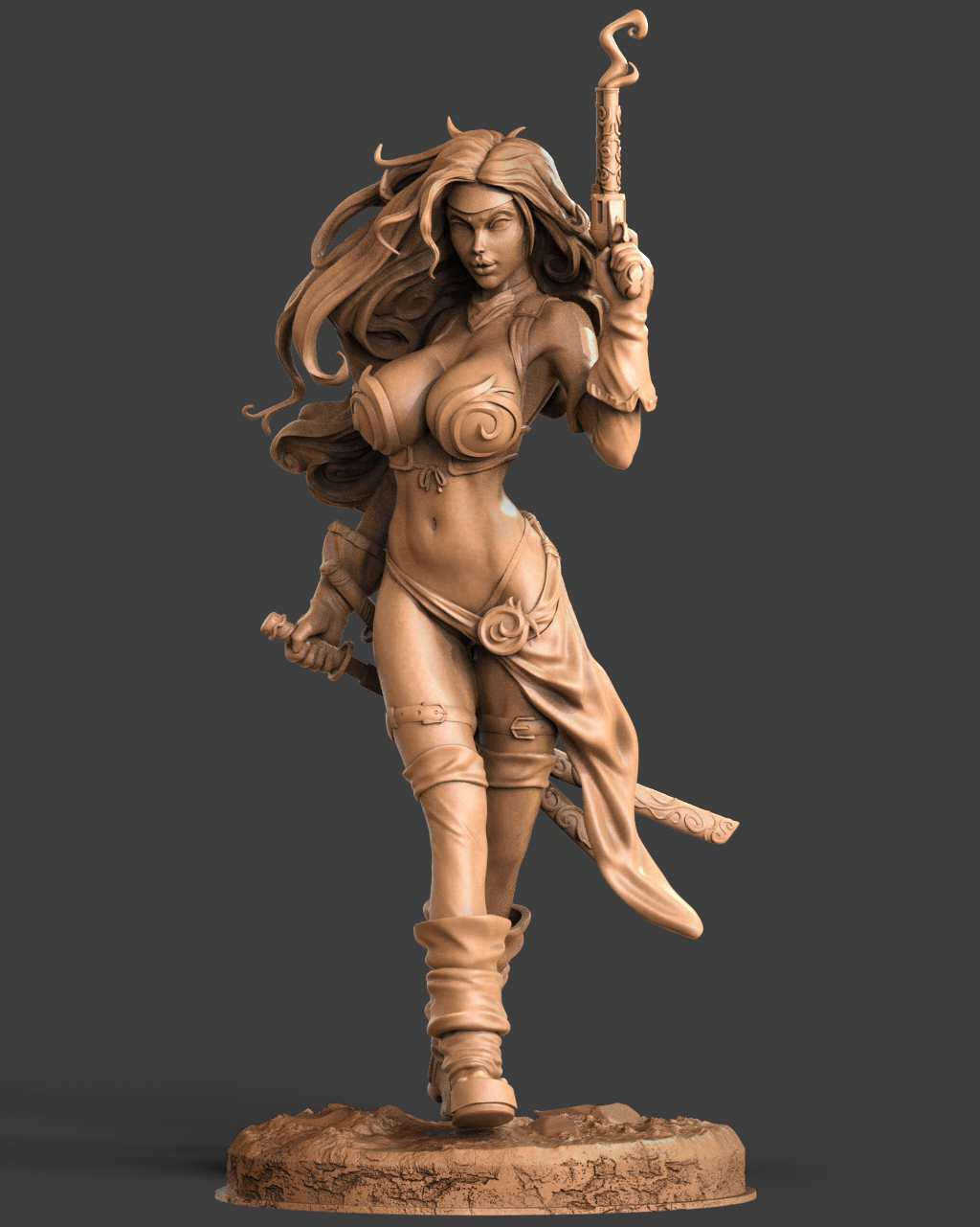 Estatua y miniatura de pin-up