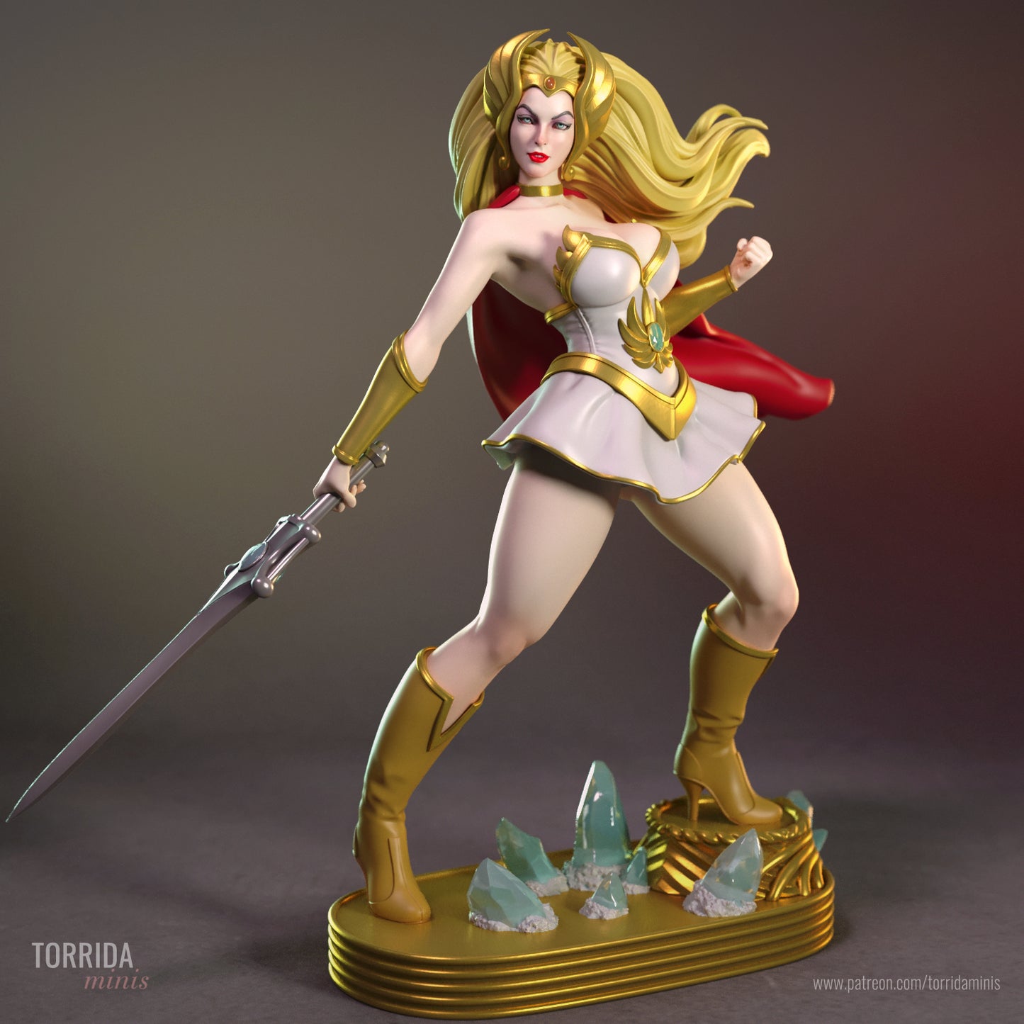 Estatua y miniatura de pin-up