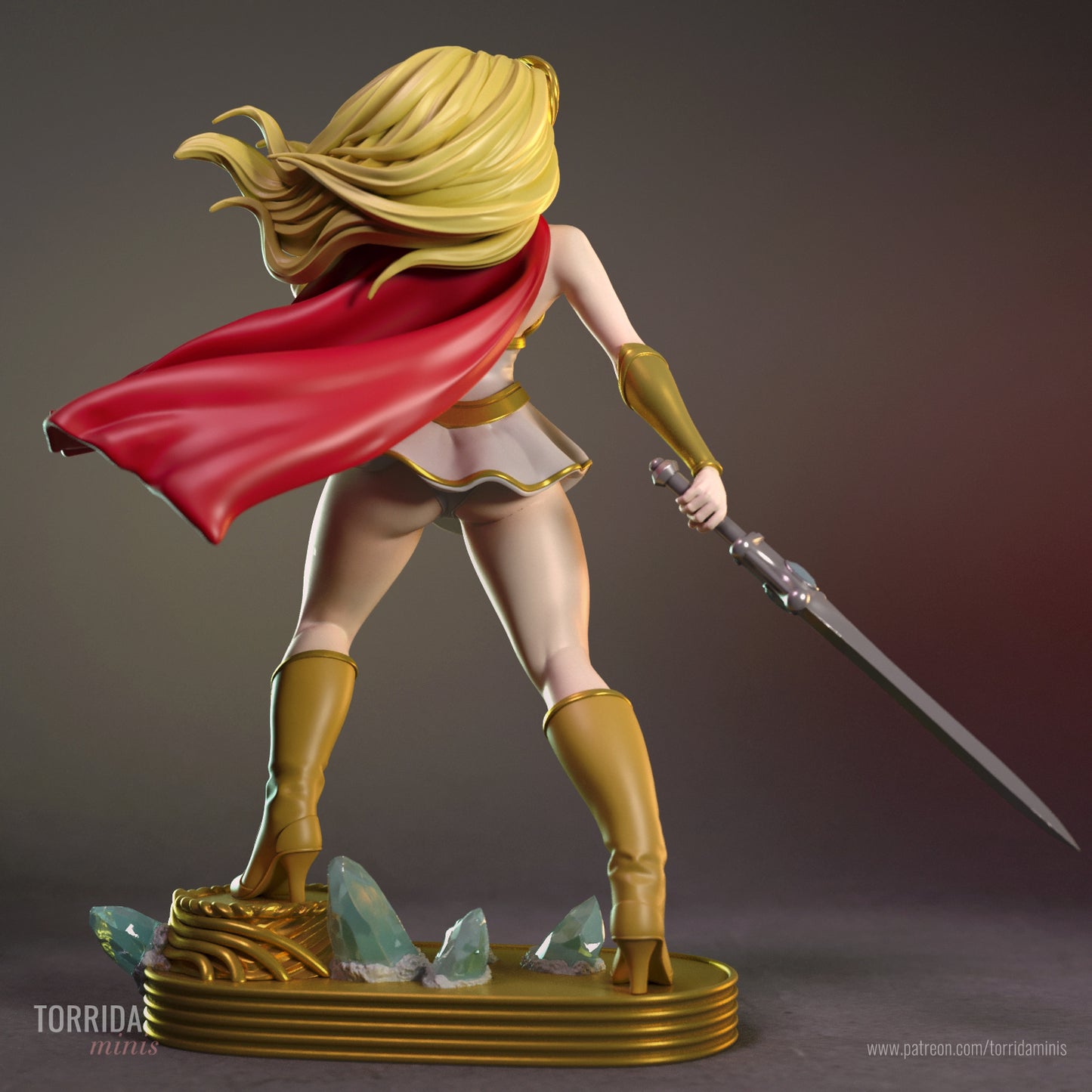 Estatua y miniatura de pin-up