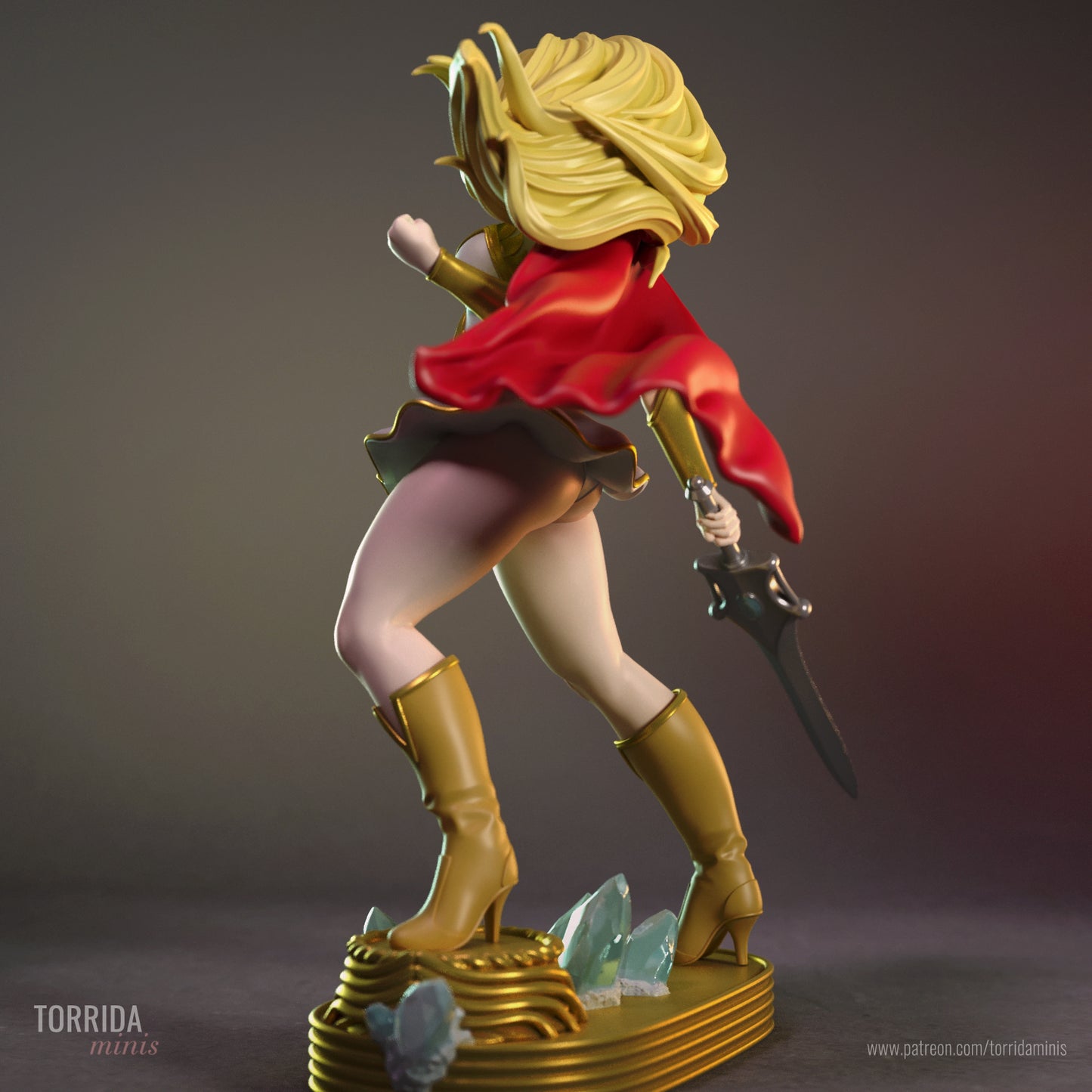 Estatua y miniatura de pin-up