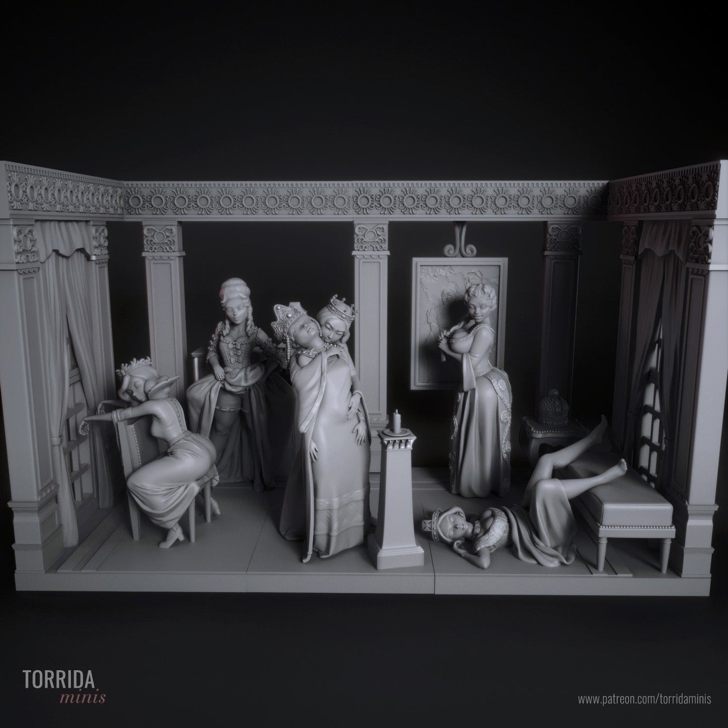 Adorable Queens Diorama - Torrida Minis - Dark Forge Arts