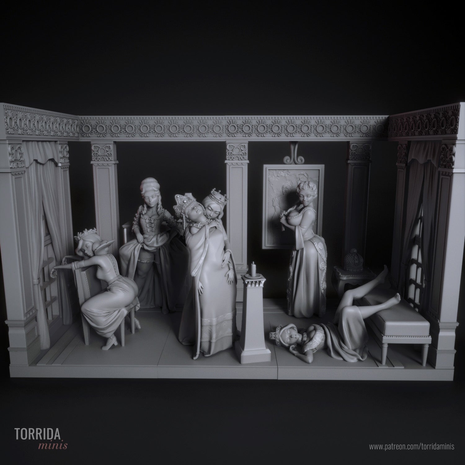 Adorable Queens Diorama - Torrida Minis - Dark Forge Arts