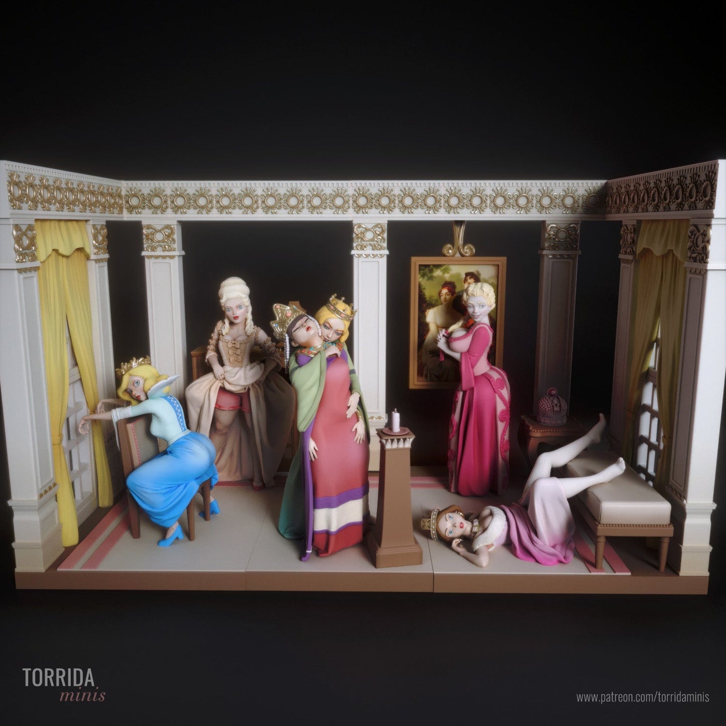 Adorable Queens Diorama - Torrida Minis - Dark Forge Arts