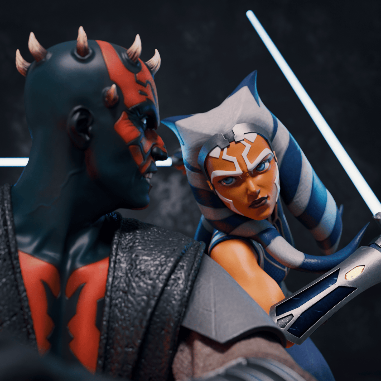 Ahsoka Tano vs. Darth Maul - CA 3D Studios - Dark Forge Arts