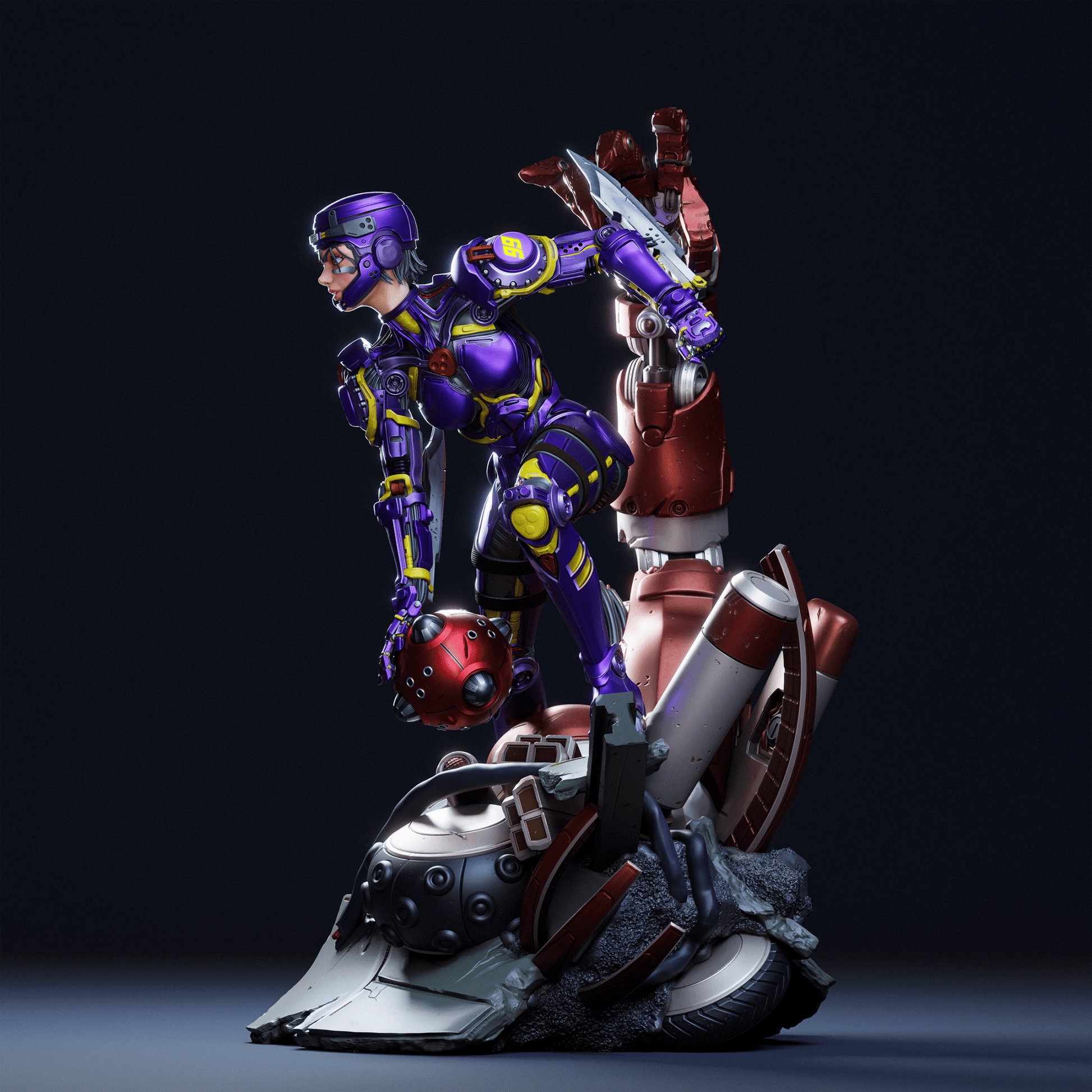 Alita Battle Angel v2 - CA 3D Studios - Dark Forge Arts