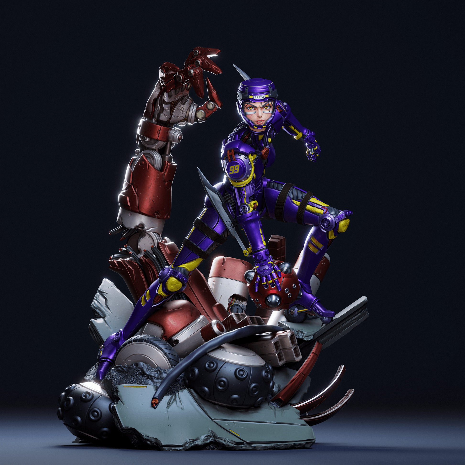 Alita Battle Angel v2 - CA 3D Studios - Dark Forge Arts