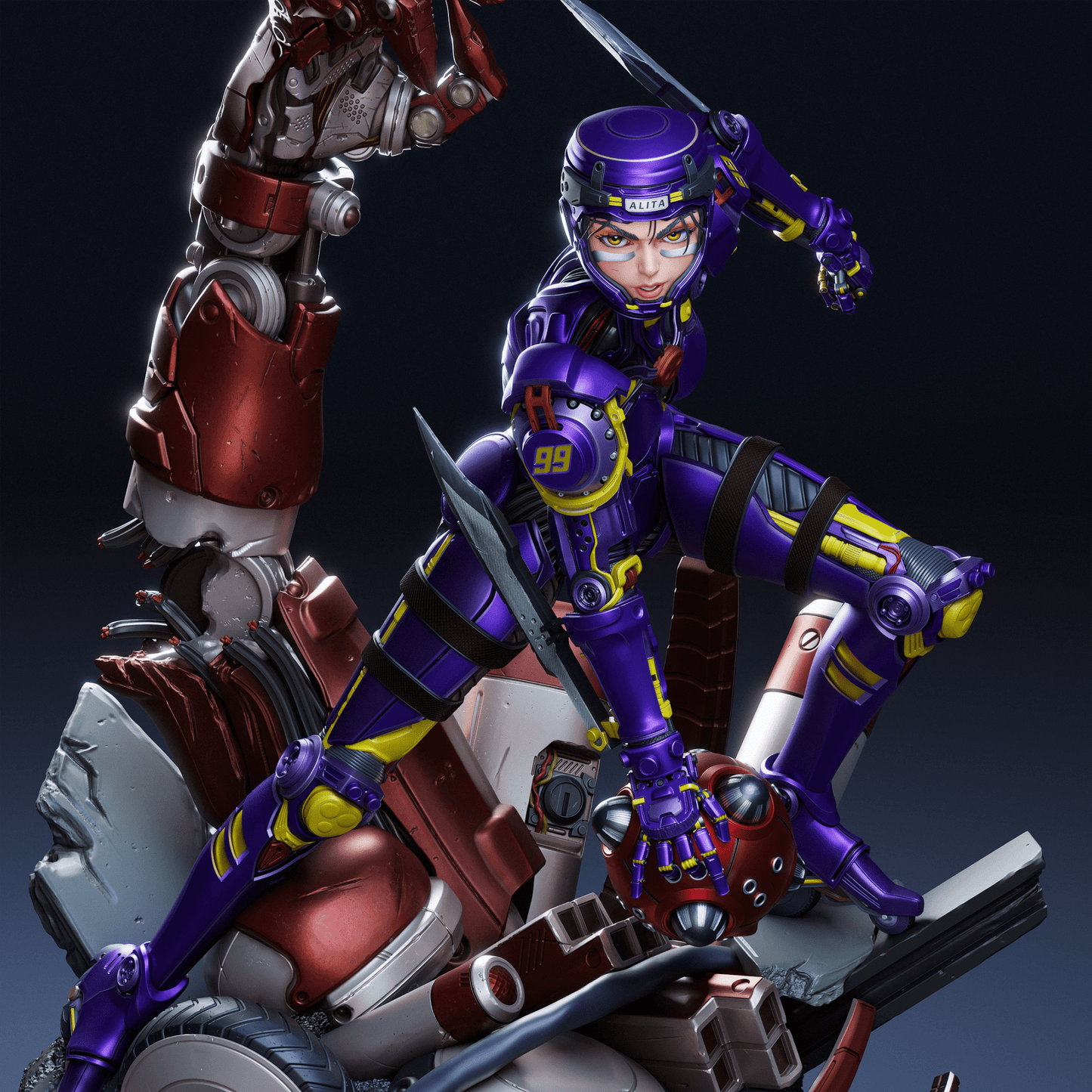 Alita Battle Angel v2 - CA 3D Studios - Dark Forge Arts