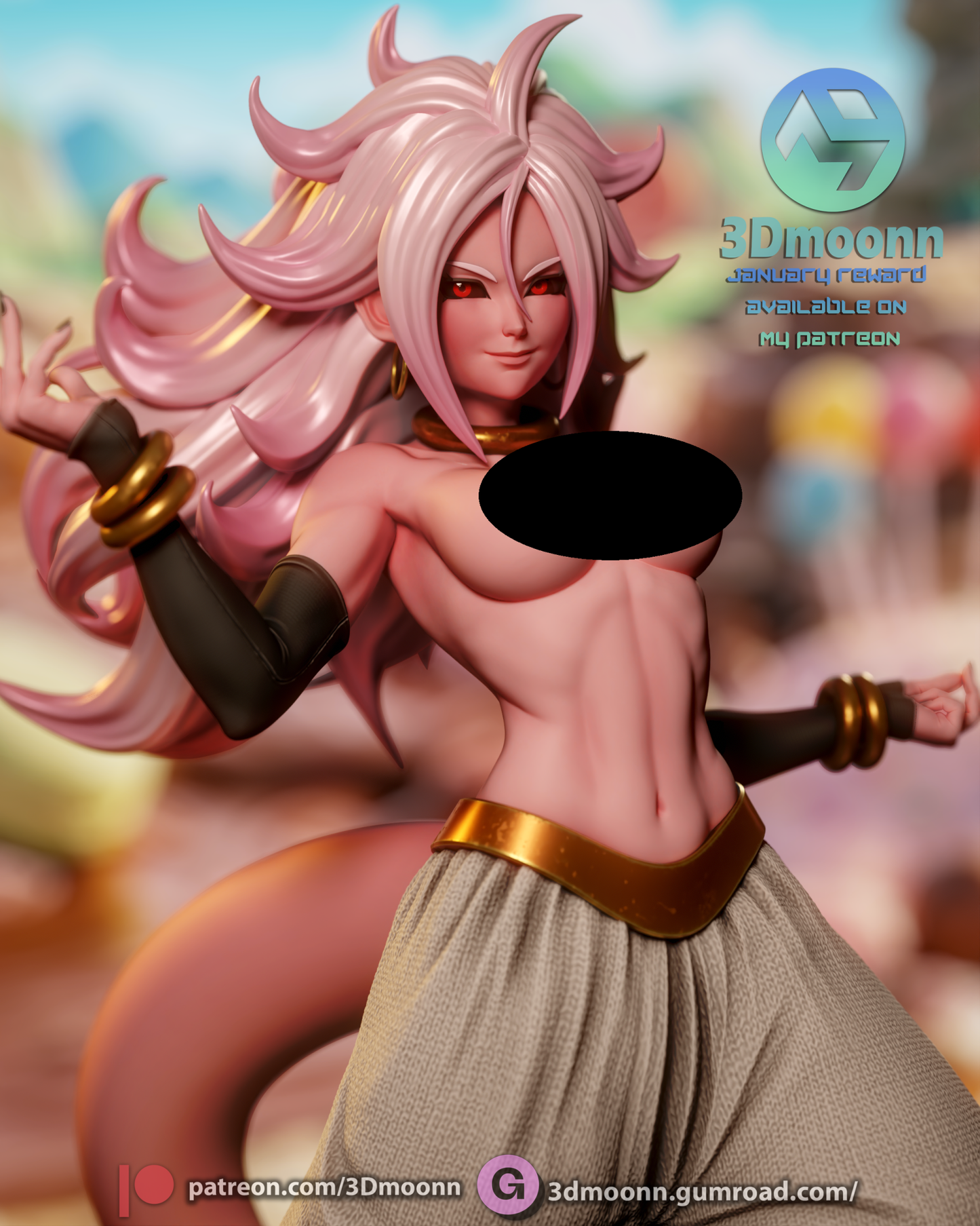 Android 21 - 3DMoonn - Dark Forge Arts