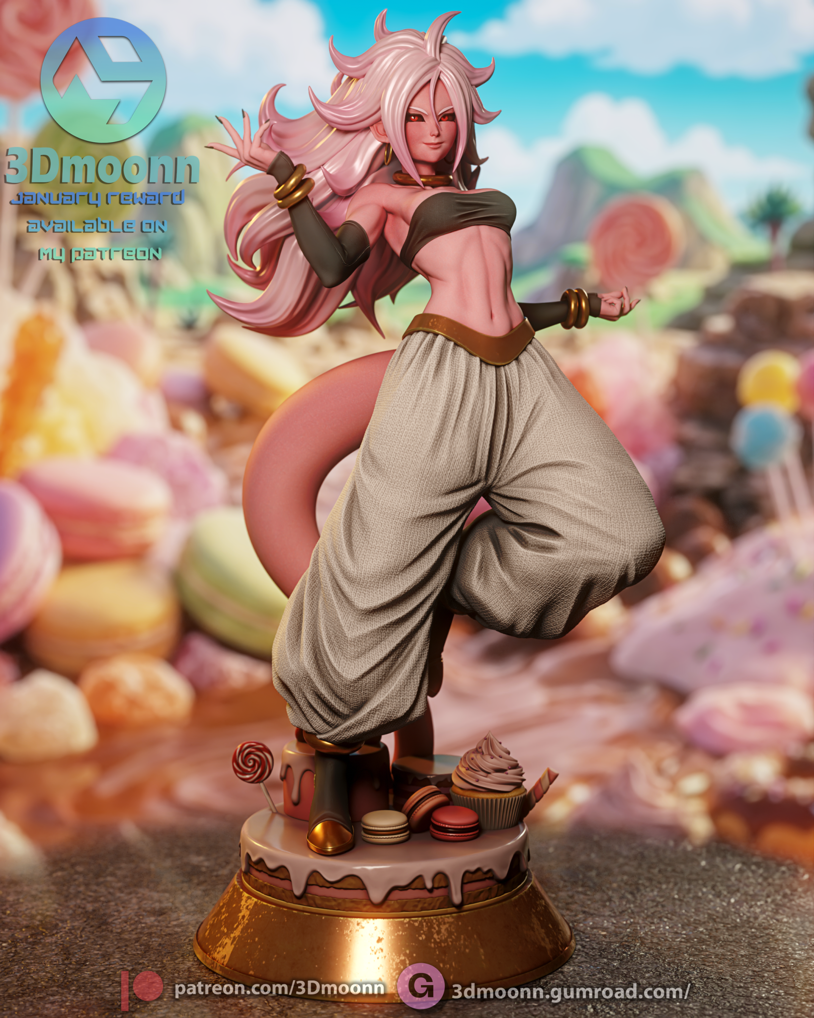 Android 21 - 3DMoonn - Dark Forge Arts