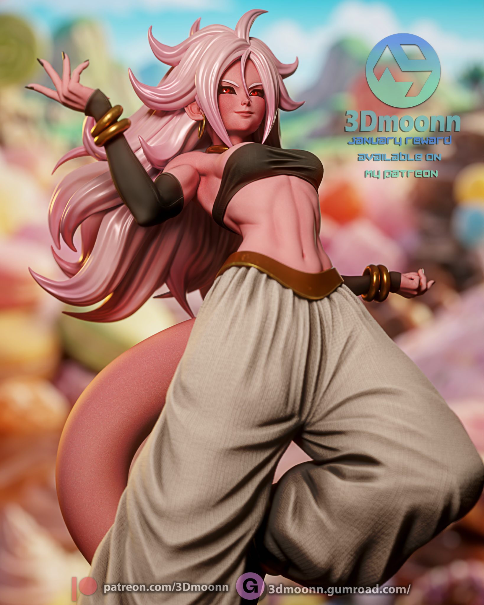 Android 21 - 3DMoonn - Dark Forge Arts