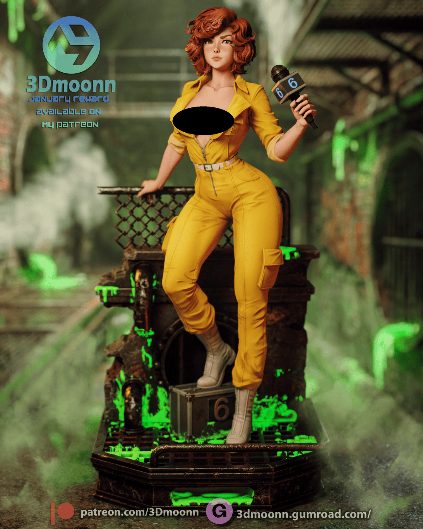 April O'Neil - 3DMoonn - Dark Forge Arts