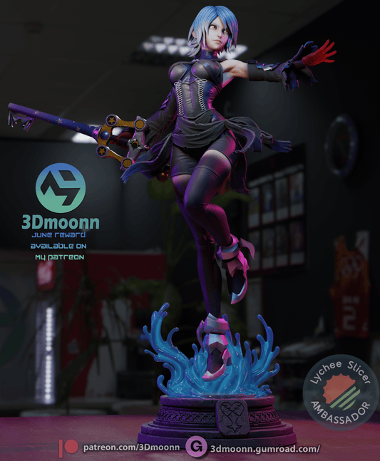 Aqua - Kingdom Hearts - 3DMoonn - Dark Forge Arts