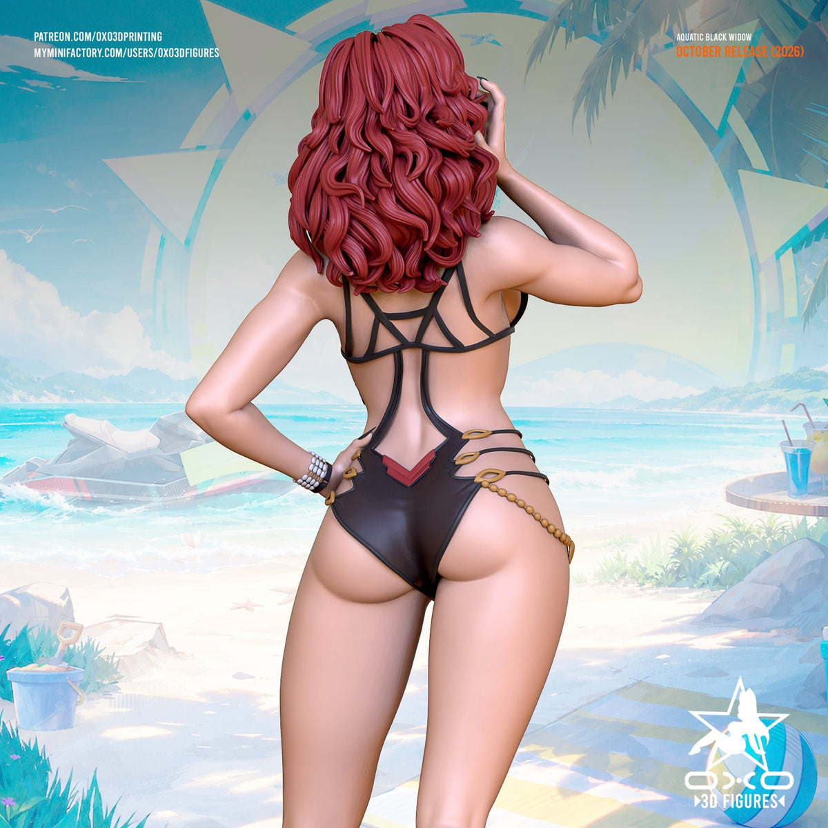 Aquatic Assassin Black Widow - OXO3D - Dark Forge Arts