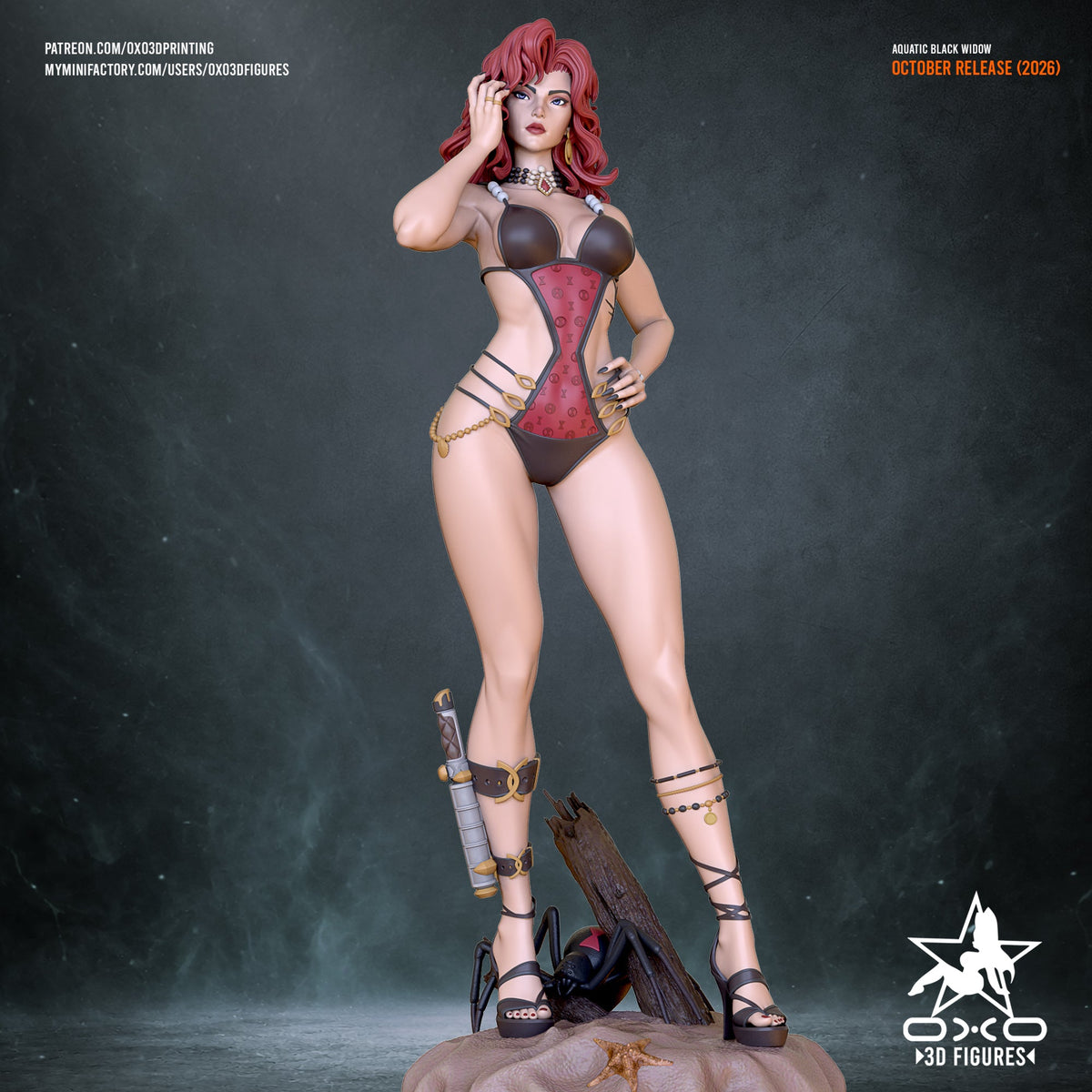 Aquatic Assassin Black Widow - OXO3D - Dark Forge Arts