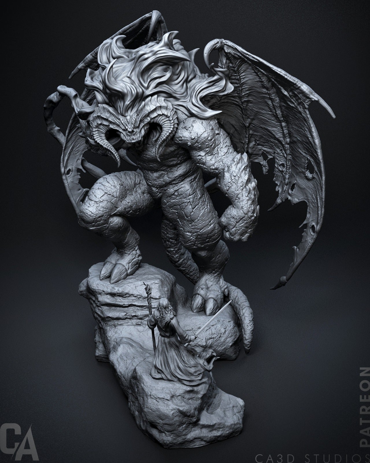 Balrog vs Gandalf - CA 3D Studios - Dark Forge Arts