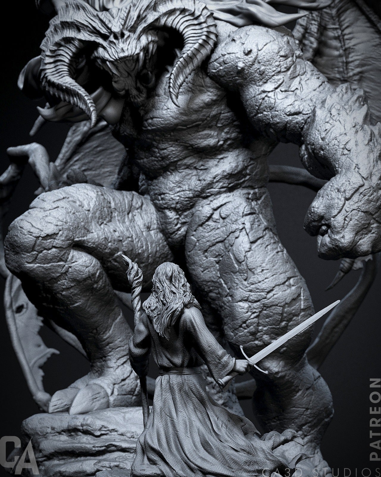 Balrog vs Gandalf - CA 3D Studios - Dark Forge Arts