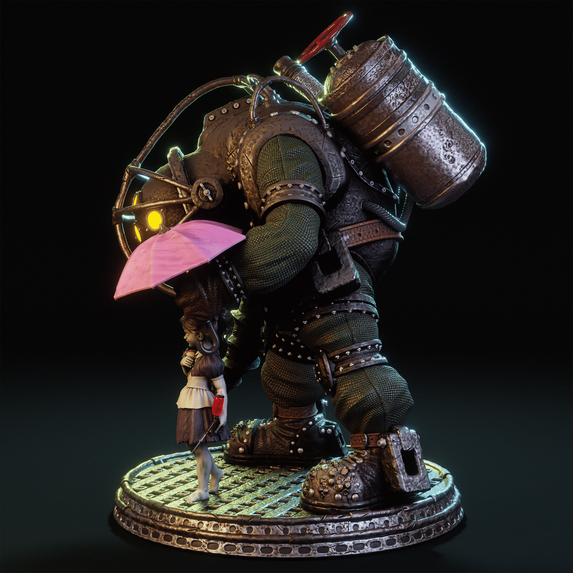 Big Daddy & Little Sister - CA 3D Studios - Dark Forge Arts