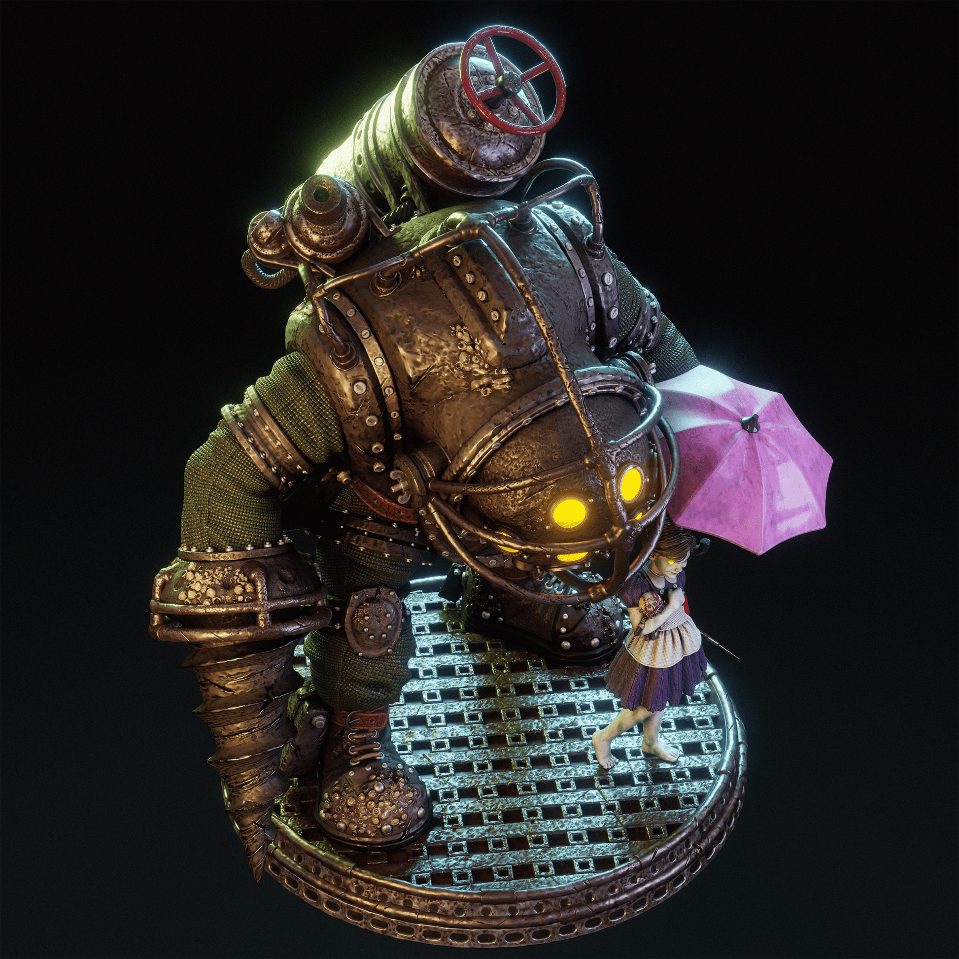 Big Daddy & Little Sister - CA 3D Studios - Dark Forge Arts