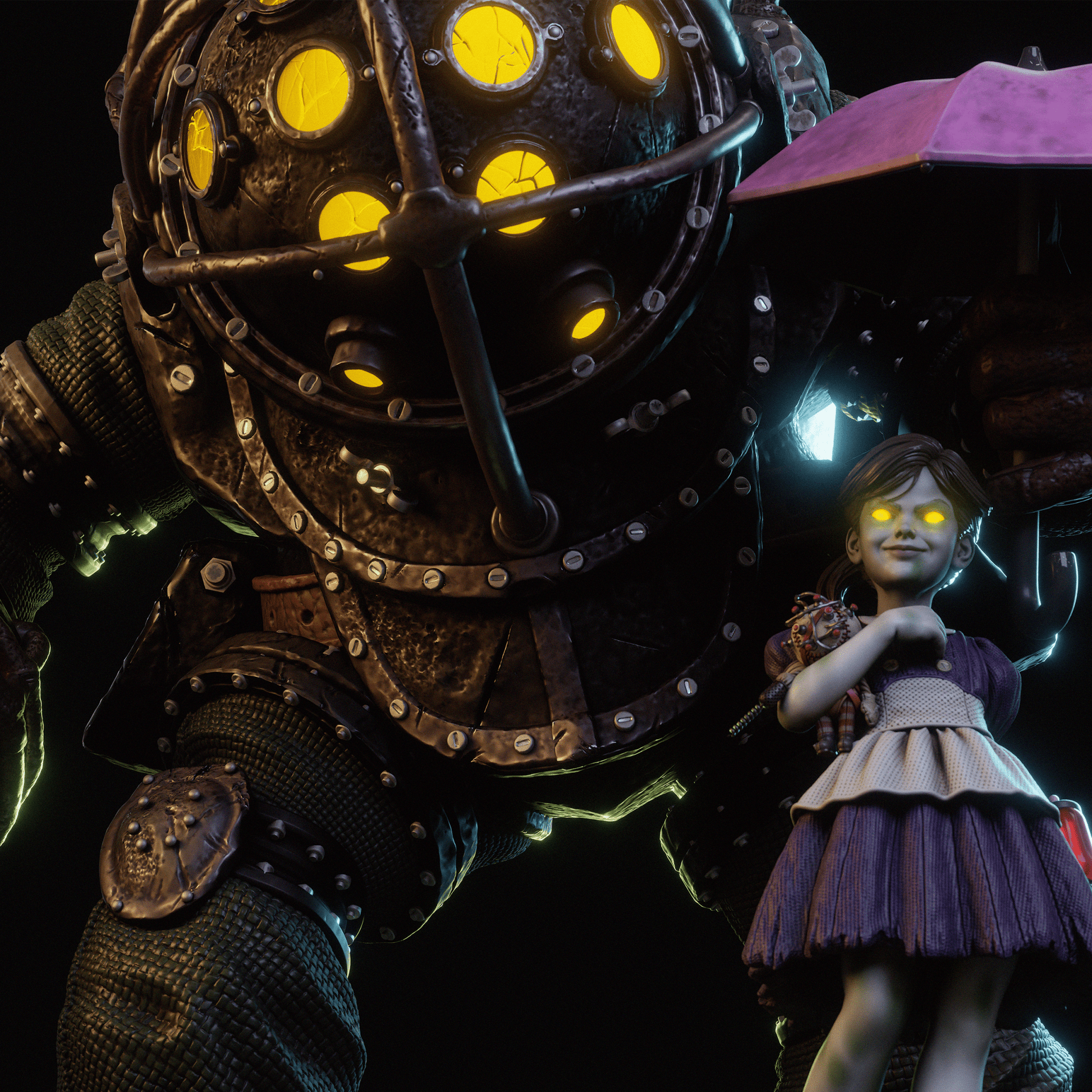 Big Daddy & Little Sister - CA 3D Studios - Dark Forge Arts