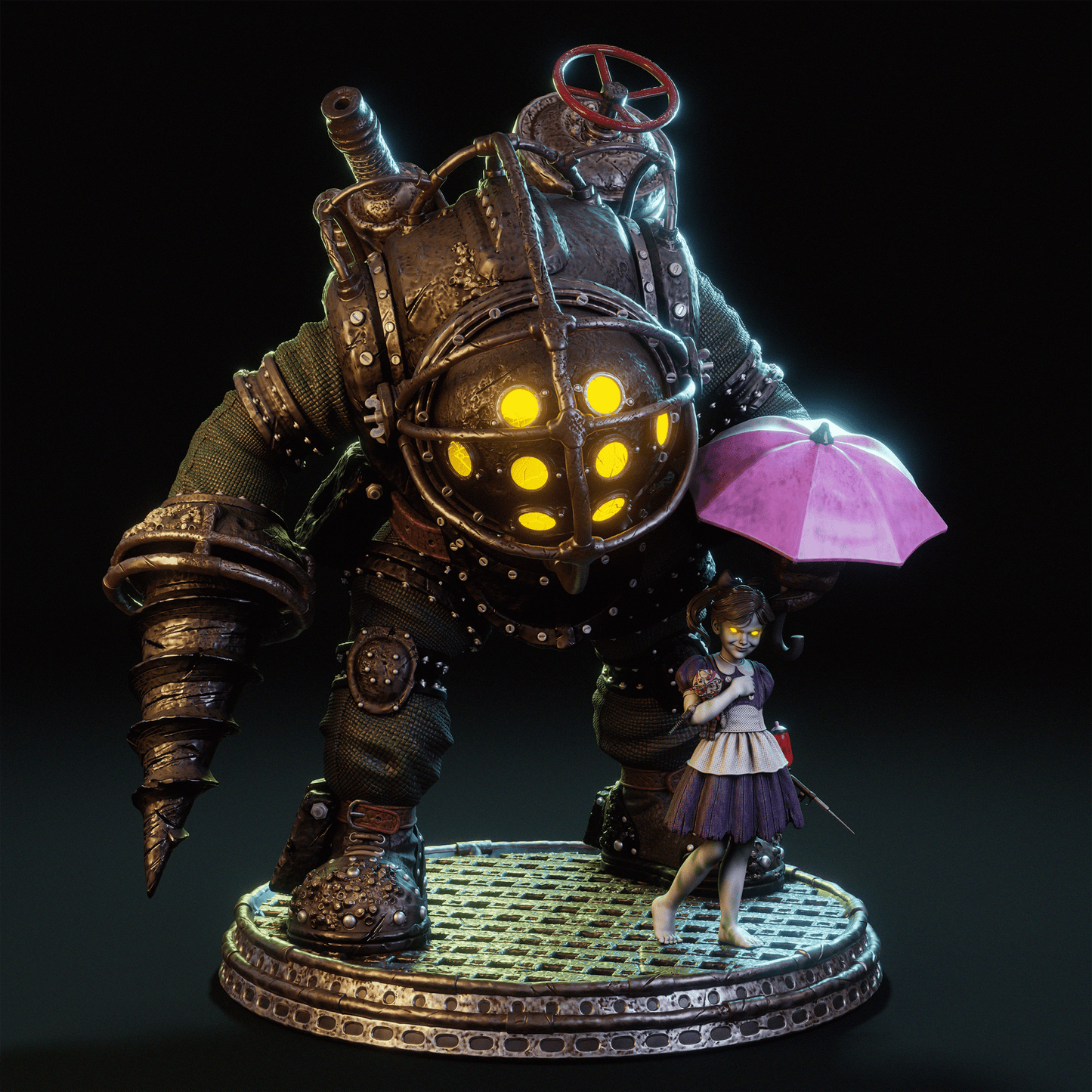 Big Daddy & Little Sister - CA 3D Studios - Dark Forge Arts
