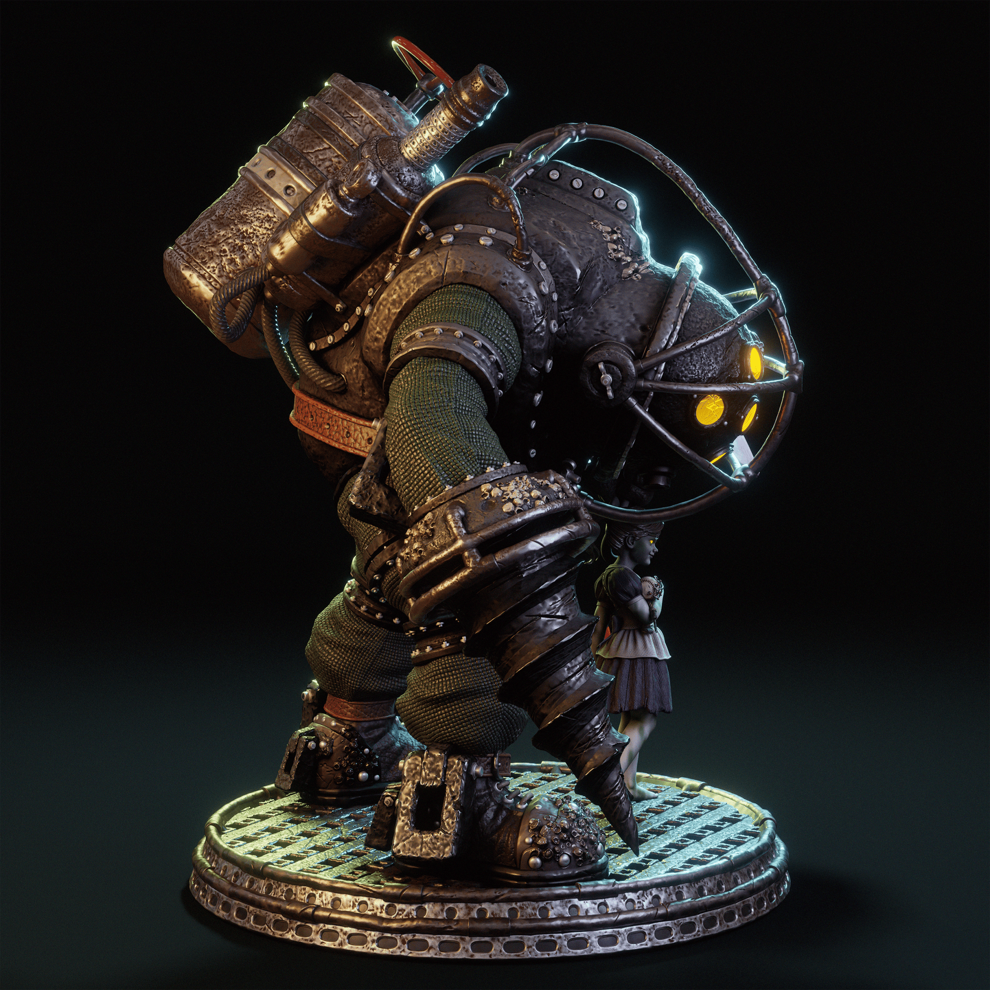 Big Daddy & Little Sister - CA 3D Studios - Dark Forge Arts