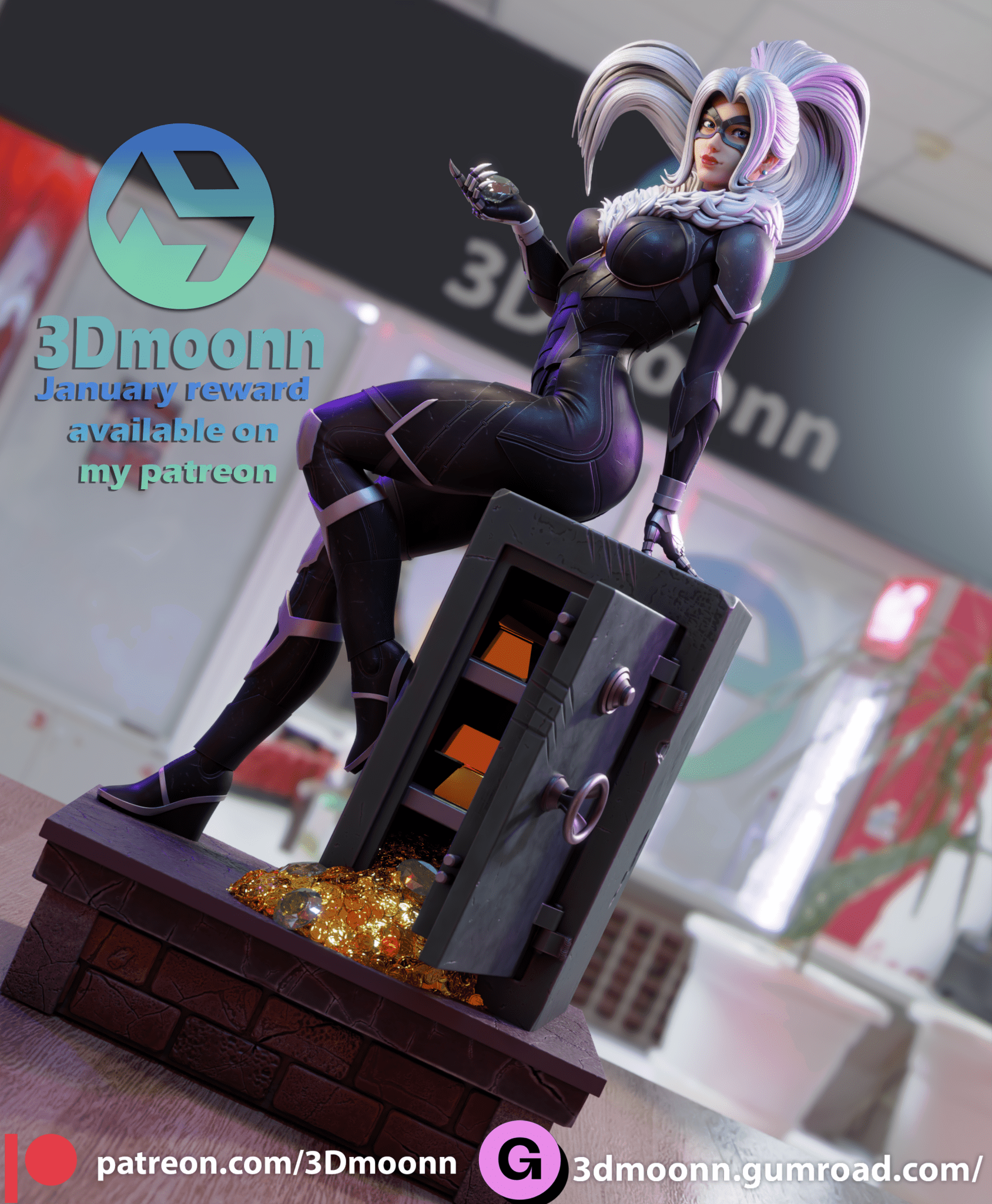Black Cat - 3DMoonn - Dark Forge Arts