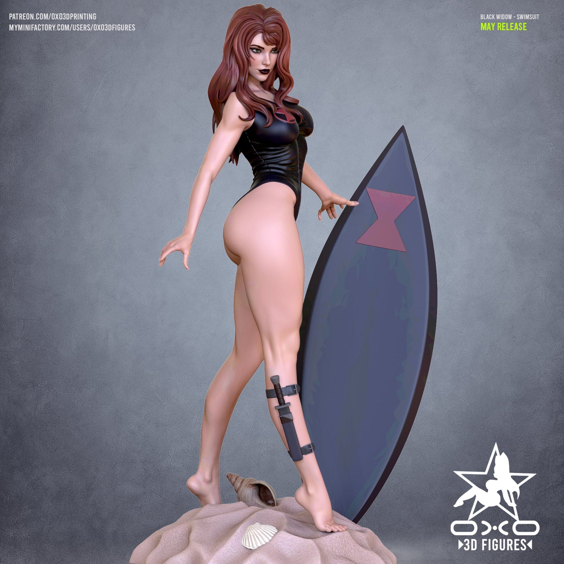 Black Widow Swimsuit - OXO3D - Dark Forge Arts
