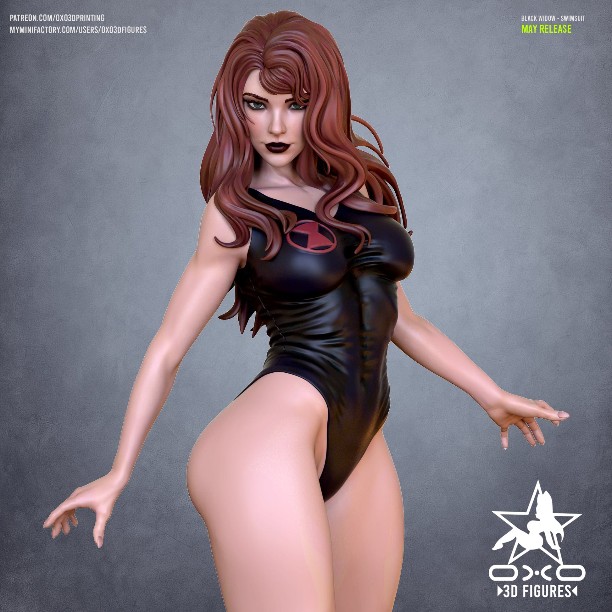 Black Widow Swimsuit - OXO3D - Dark Forge Arts