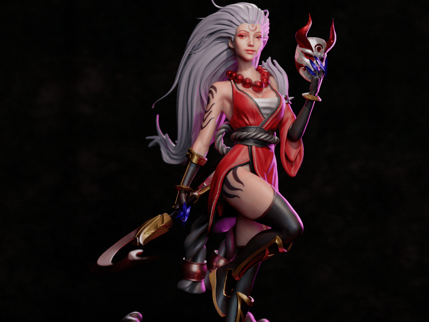 Blood Moon Diana - CA 3D Studios - Dark Forge Arts