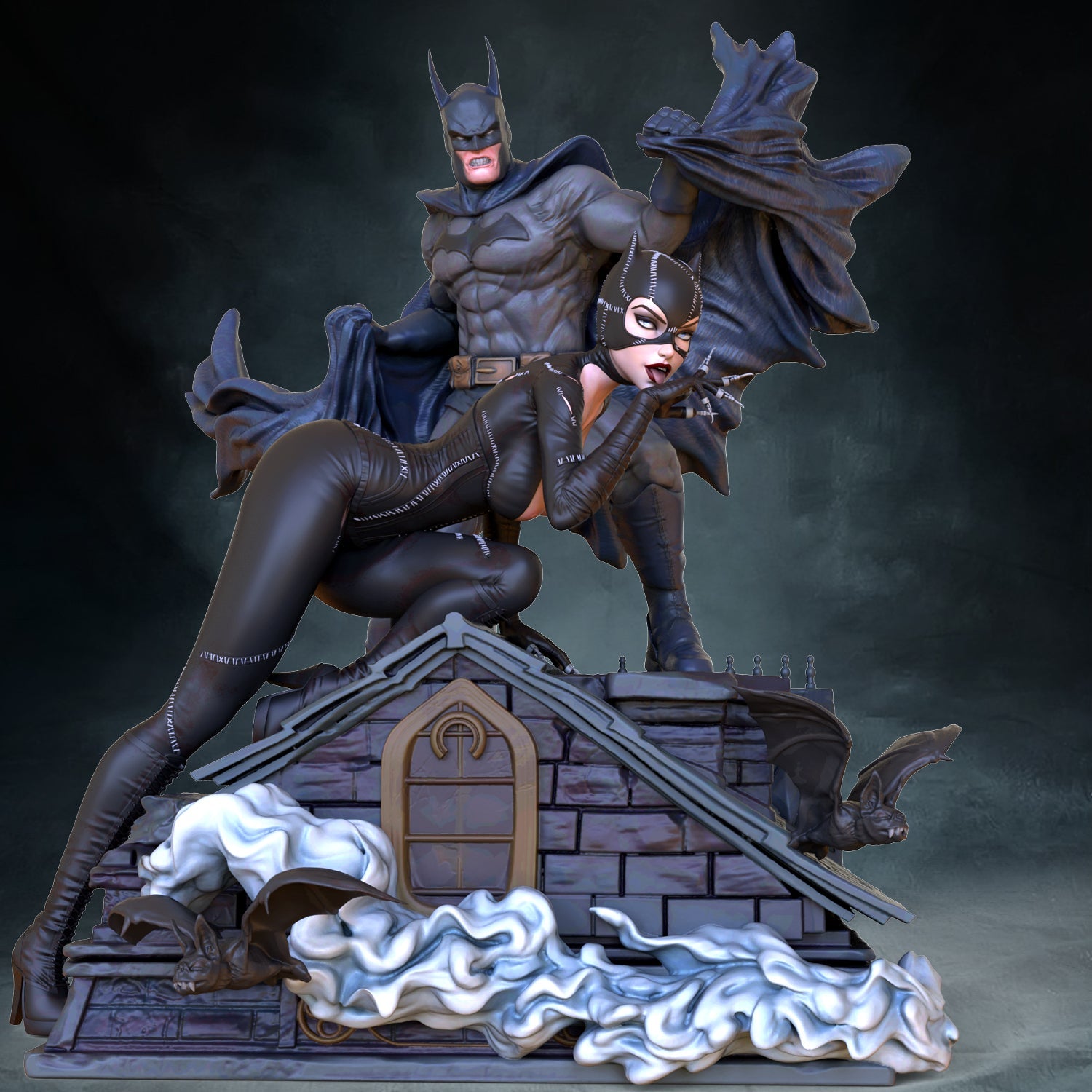 Catwoman & Batman - OXO3D - Dark Forge Arts