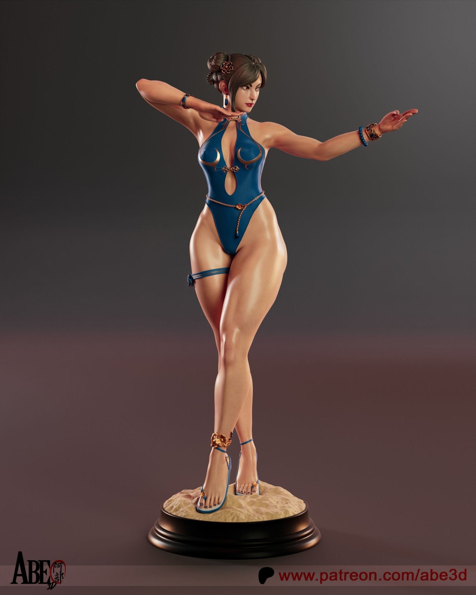 Chun - Li v5 - Abe3D - Dark Forge Arts