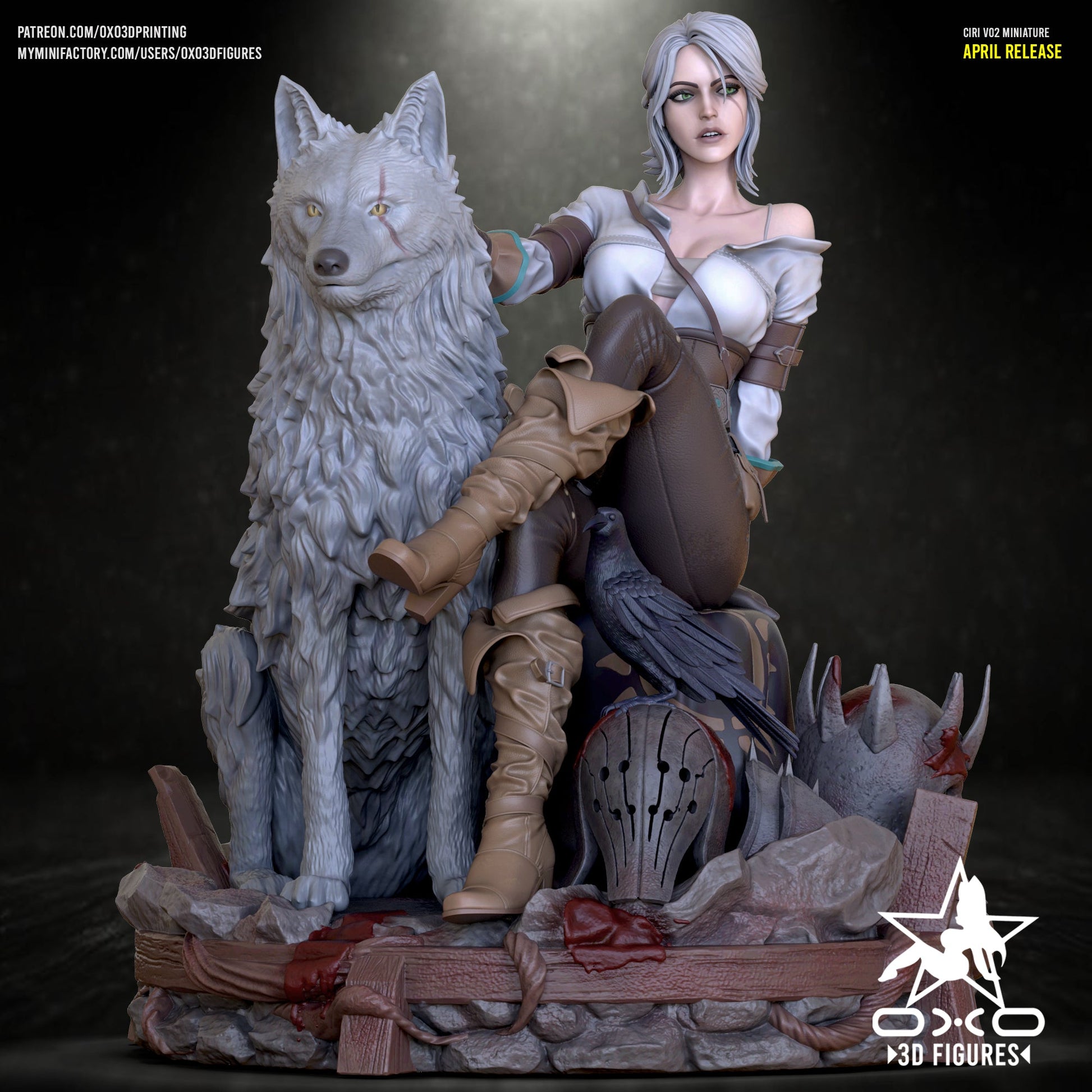 Ciri v2 - OXO3D - Dark Forge Arts