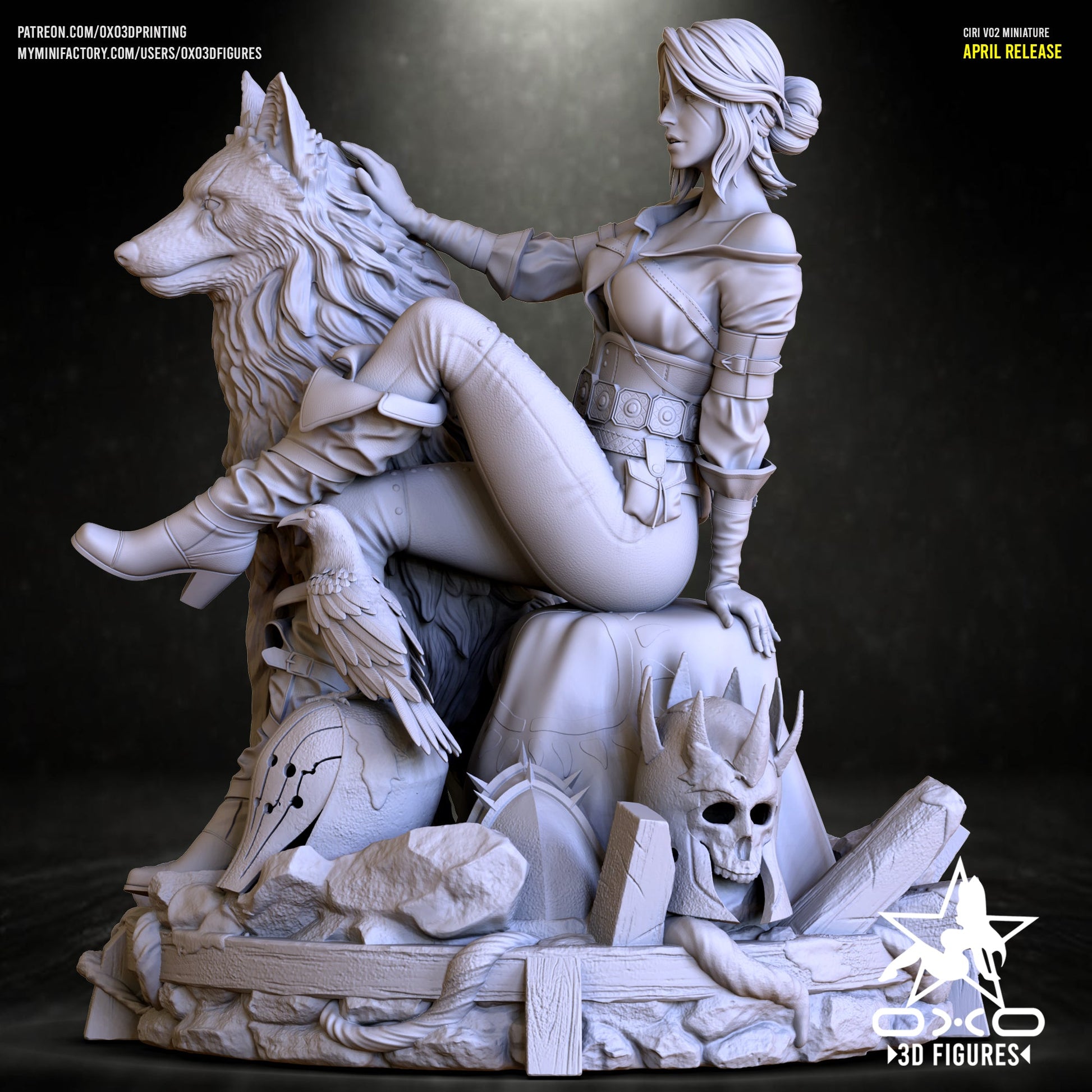 Ciri v2 - OXO3D - Dark Forge Arts