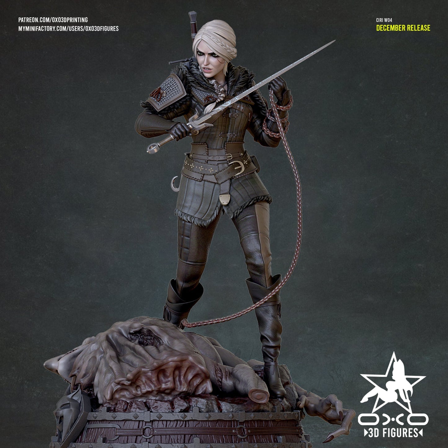 Ciri v3 - OXO3D - Dark Forge Arts