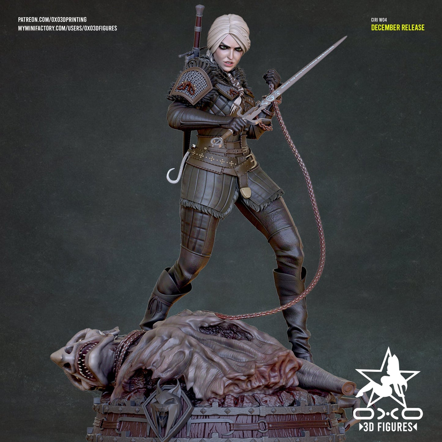 Ciri v3 - OXO3D - Dark Forge Arts