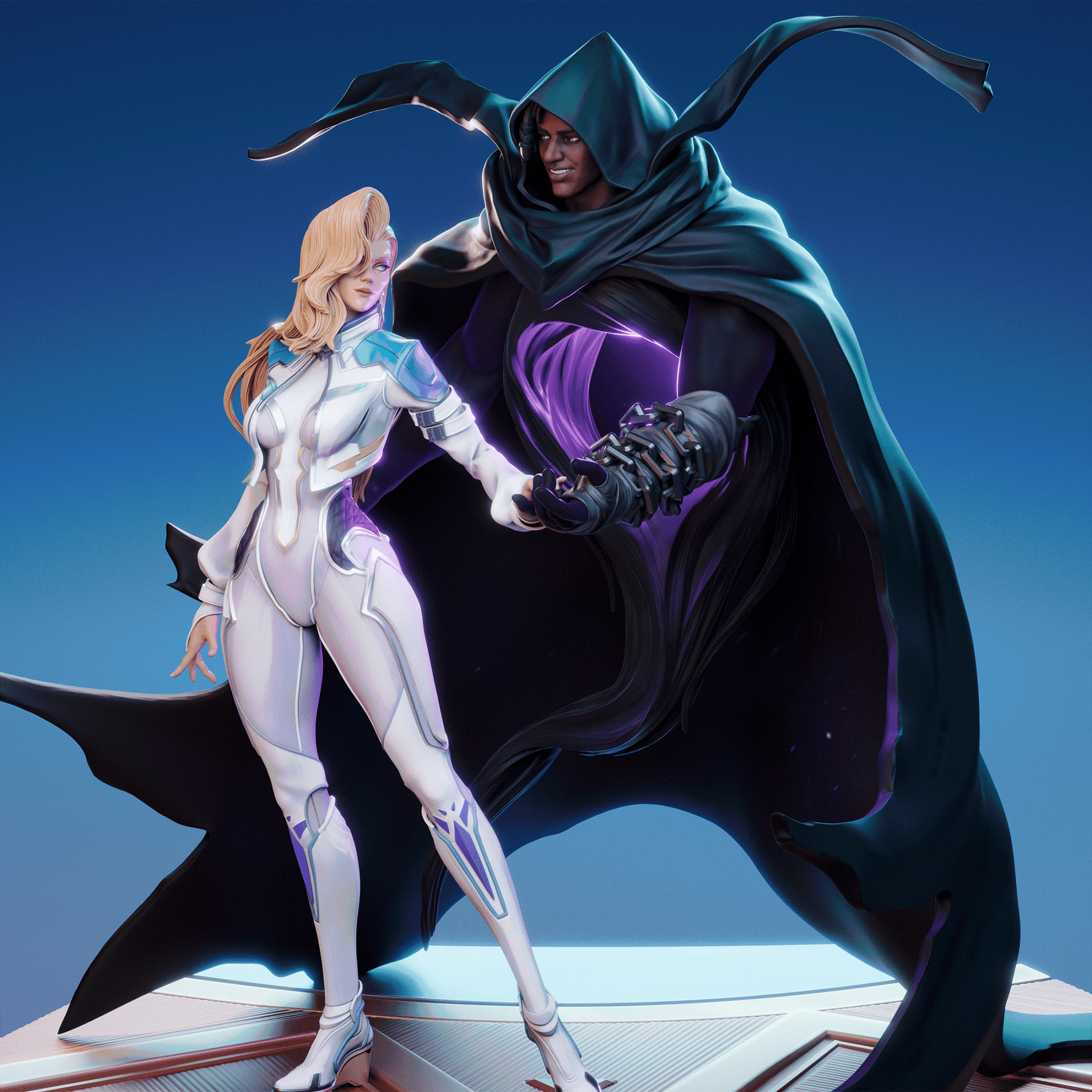 Cloak and Dagger (Ty and Tandy) - CA 3D Studios - Dark Forge Arts