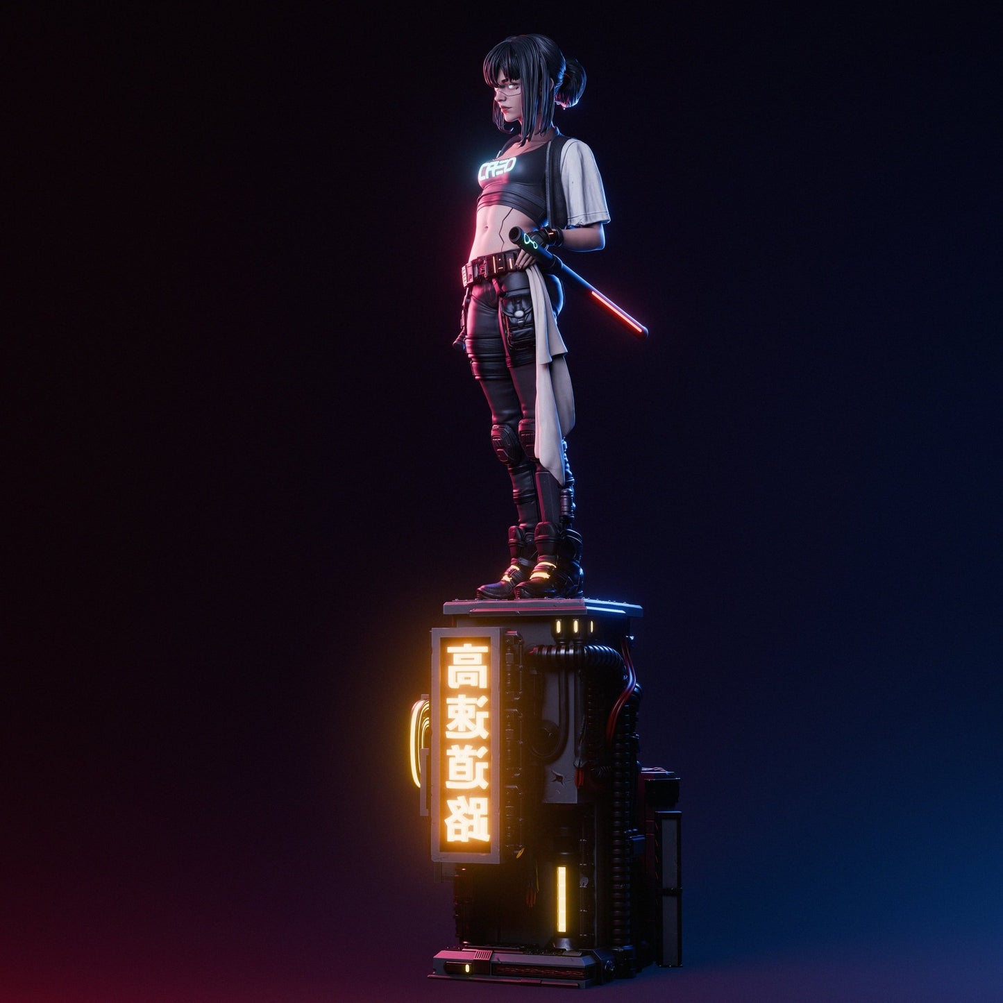 Cyber Samurai - CA 3D Studios - Dark Forge Arts