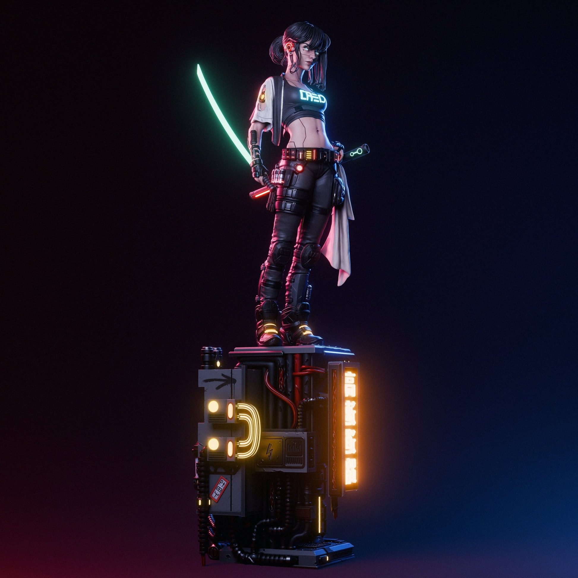 Cyber Samurai - CA 3D Studios - Dark Forge Arts