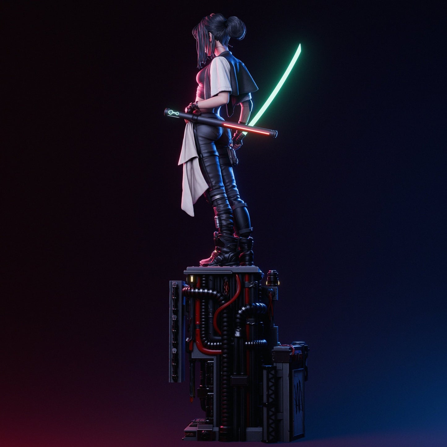 Cyber Samurai - CA 3D Studios - Dark Forge Arts