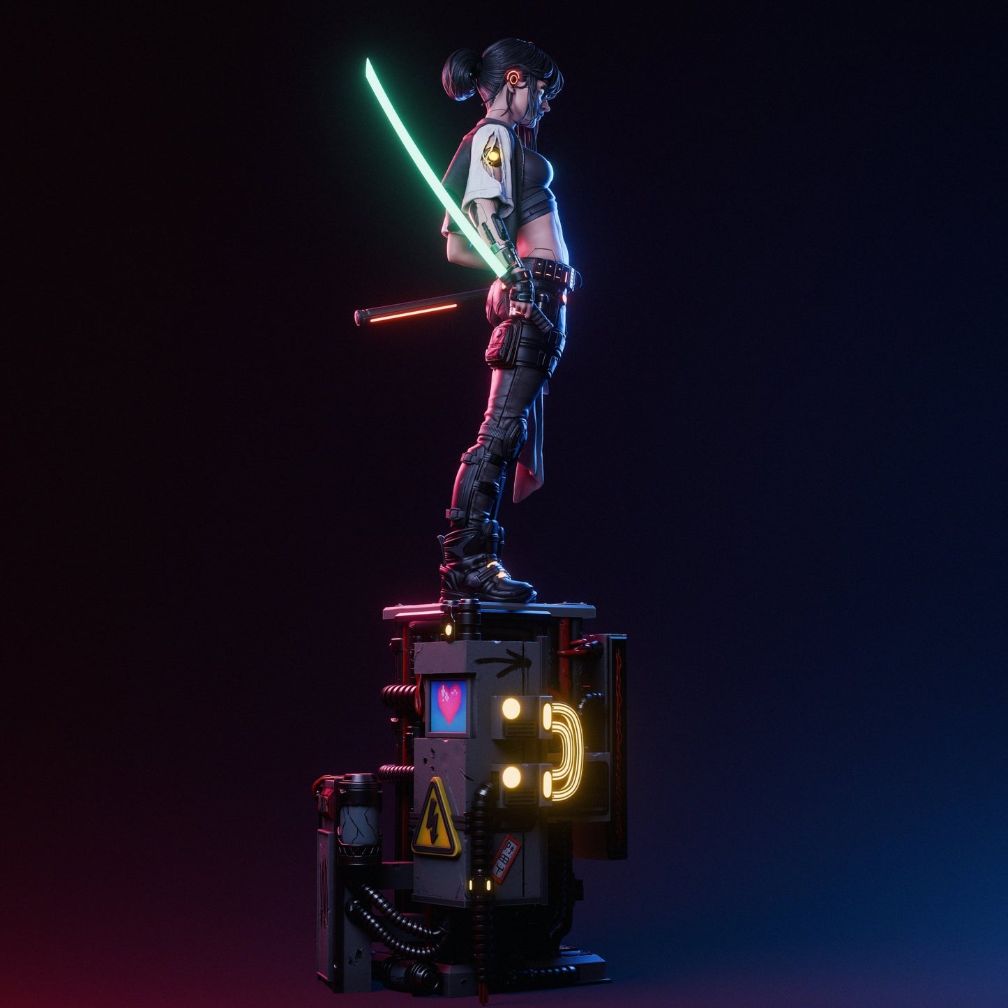 Cyber Samurai - CA 3D Studios - Dark Forge Arts