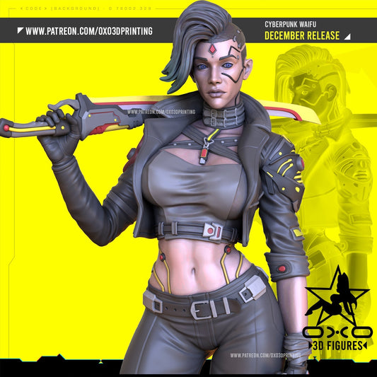Cyberpunk Waifu - OXO3D - Dark Forge Arts