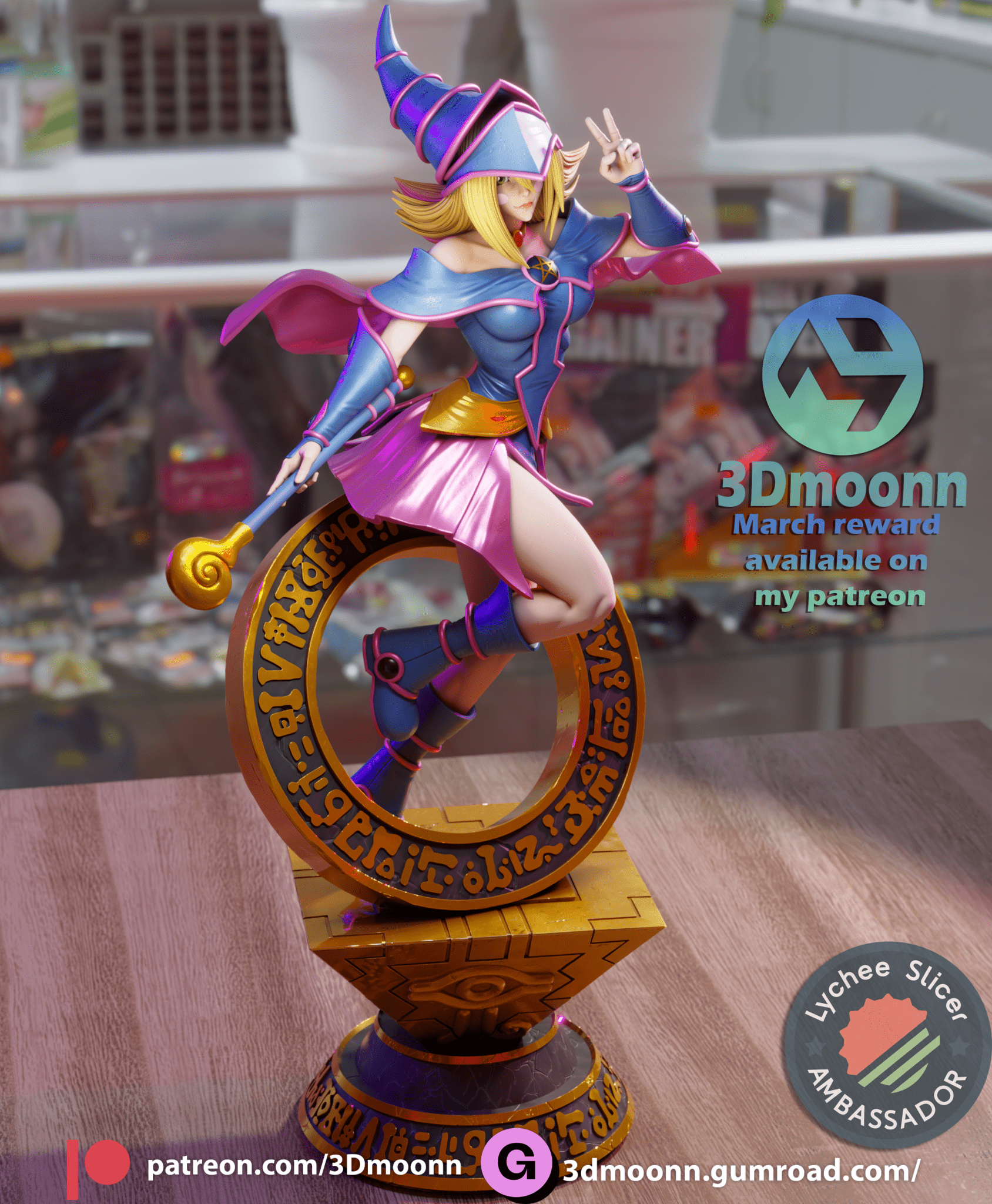 Dark Magician Girl - 3DMoonn - Dark Forge Arts