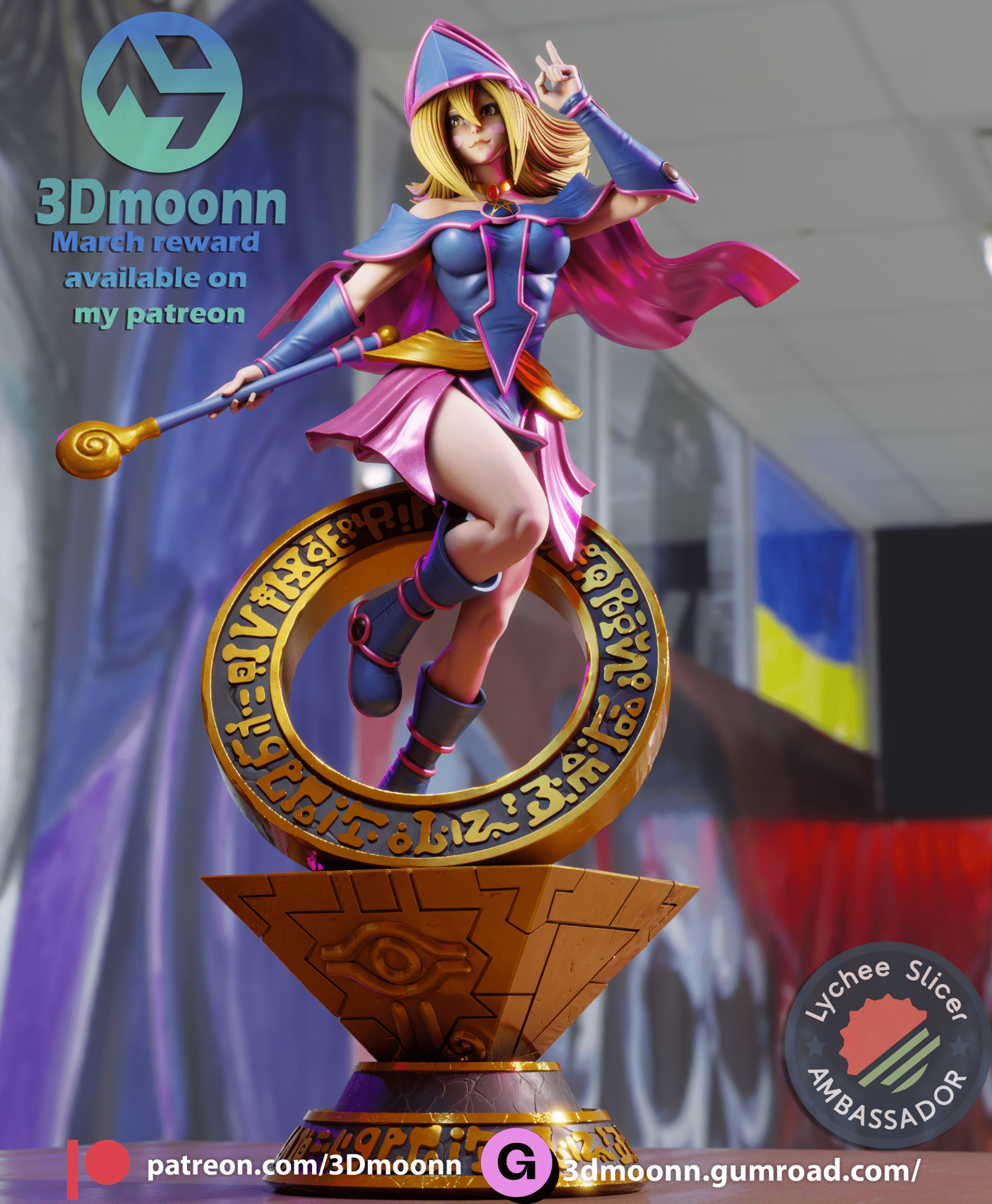 Dark Magician Girl - 3DMoonn - Dark Forge Arts