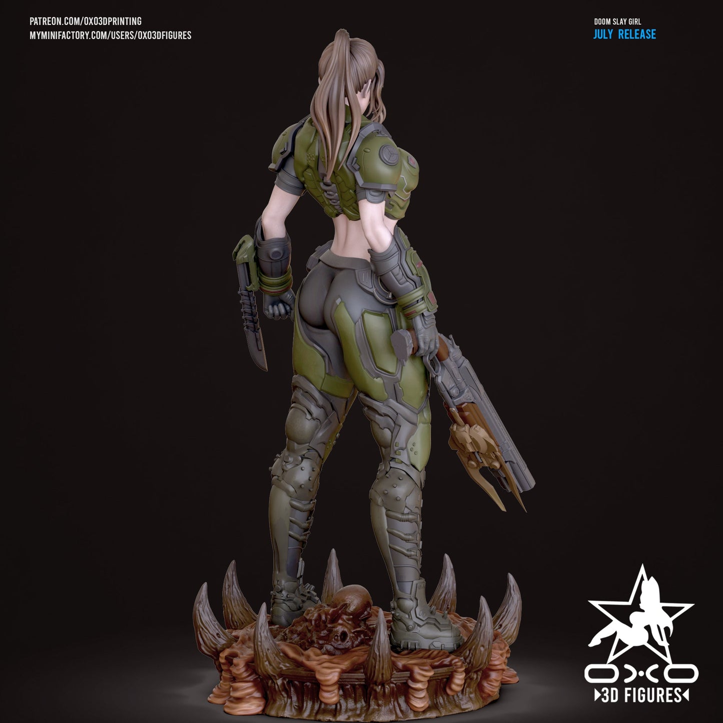 Doom Slay Girl - OXO3D - Dark Forge Arts