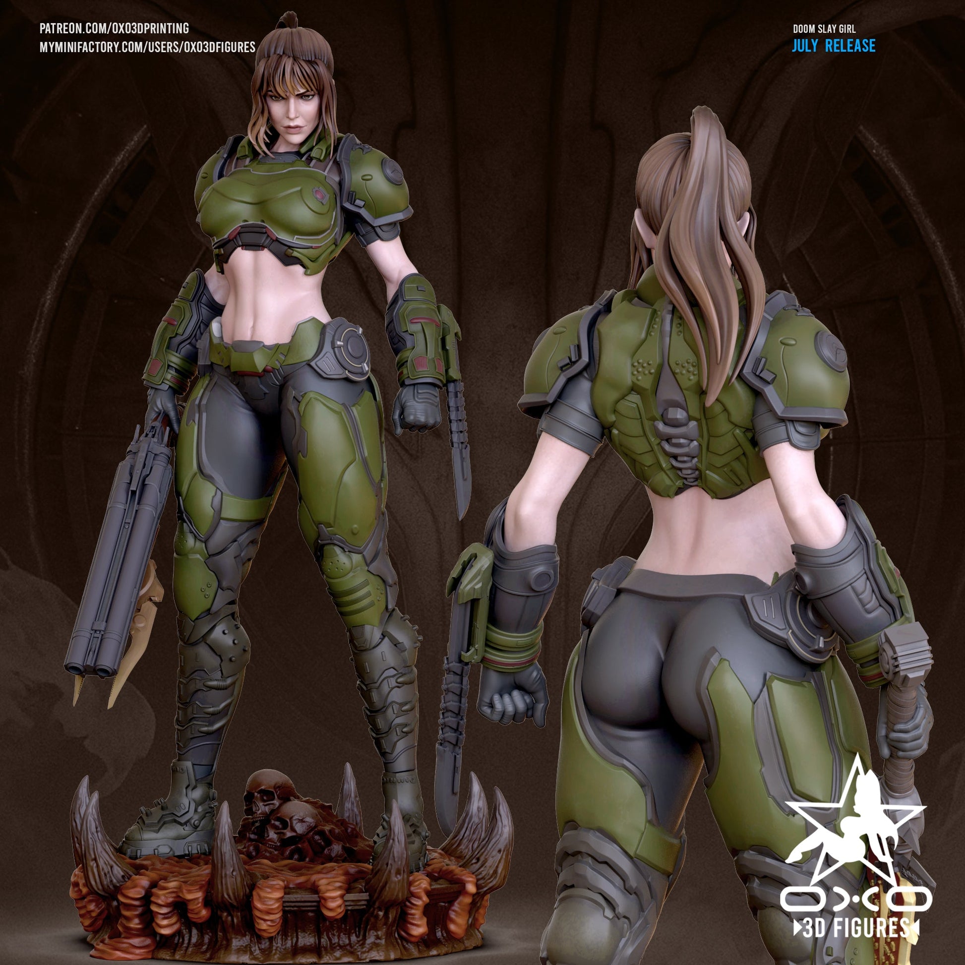 Doom Slay Girl - OXO3D - Dark Forge Arts