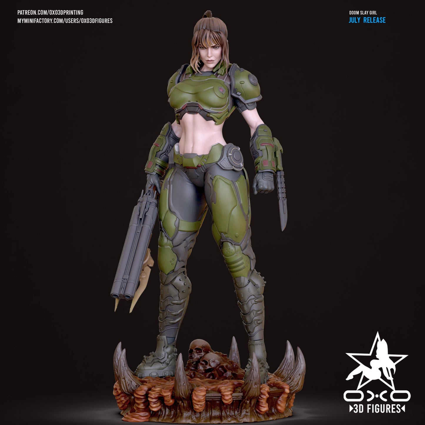 Doom Slay Girl - OXO3D - Dark Forge Arts