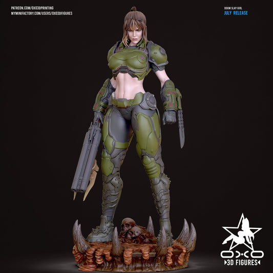 Doom Slay Girl - OXO3D - Dark Forge Arts